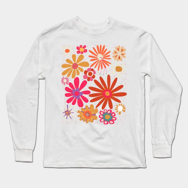 Floral pattern - beautiful floral design - floral illustration Long Sleeve T-Shirt by Boogosh